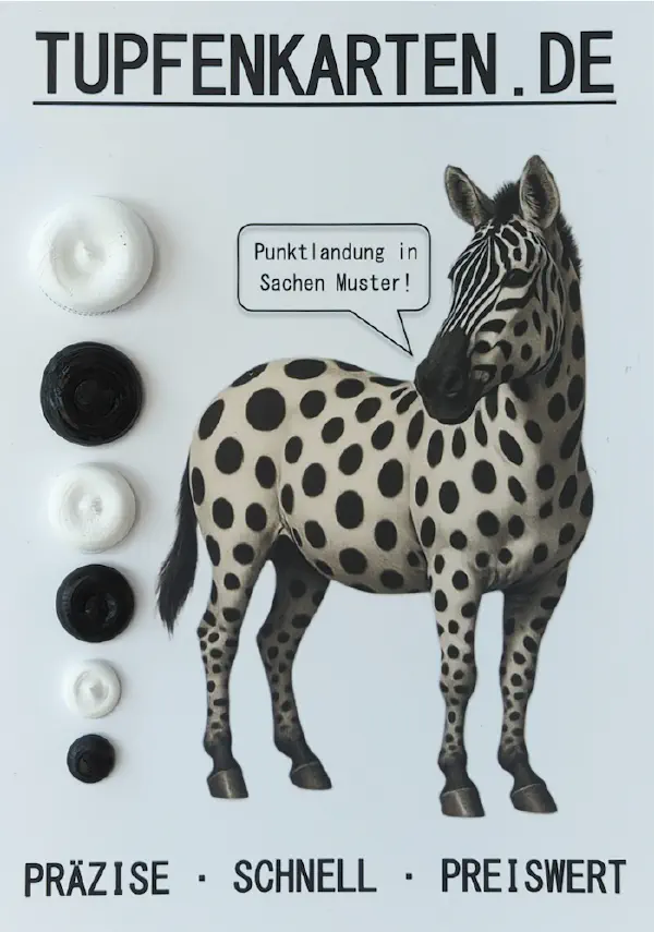 Tupfenkarten.de Musterkarte mit mehreren Tupfen